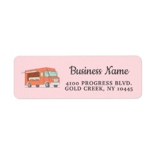 Simple Food Truck Packaging Label