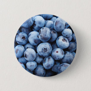 Simple Foodie Blueberry Pattern 6 Cm Round Badge
