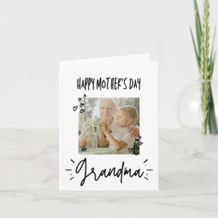Simple for Grandma Custom Photo Mother's Day Card