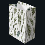 Simple Forest Botanicals Watercolor Christmas Medium Gift Bag<br><div class="desc">Make someone's holiday season extra special with this beautiful, hand-painted gift bag. Adorned with forest botanical greenery in a watercolor pattern, it's perfect for filling with unique gifts, holiday baked goods, or anything else you know they'll love. The handles make it easy to carry, and the simple, modern design ensures...</div>
