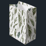 Simple Forest Botanicals Watercolor Christmas Medium Gift Bag<br><div class="desc">Make someone's holiday season extra special with this beautiful, hand-painted gift bag. Adorned with forest botanical greenery in a watercolor pattern, it's perfect for filling with unique gifts, holiday baked goods, or anything else you know they'll love. The handles make it easy to carry, and the simple, modern design ensures...</div>