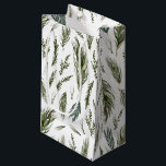 Simple Forest Botanicals Watercolor Christmas Small Gift Bag<br><div class="desc">Delight your friends and family this holiday season with a beautiful, hand painted small gift bag! This modern bag features forest botanical greenery in a watercolor pattern that is sure to please. The sleek design and green colours are perfect for any decor, and the small size is perfect for holding...</div>