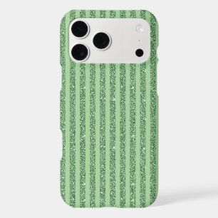 Simple Forest Green Glitter Style Vertical Stripes