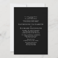 Simple Formal Black 2 Venue Wedding