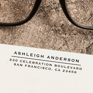 Simple Formal Custom Name & Return Address Self-inking Stamp