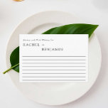 Simple Formal Minimal Wedding Advice & Well Wishes<br><div class="desc">Simple and clean minimalist wedding advice cards.</div>