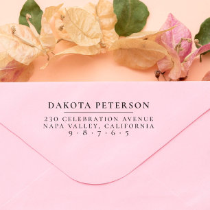 Simple Formal Name & Return Address Self-inking Stamp