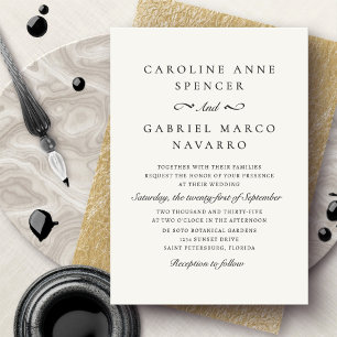 Simple Formal Traditional Wedding Invitation