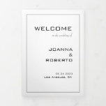 Simple Formal Trifold Wedding Program<br><div class="desc">This simple formal trifold wedding program is perfect to compliment a rustic wedding. The design features elegant font to embellish your event.</div>