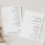 Simple Formal Wedding Program<br><div class="desc">This simple formal wedding is perfect to compliment a rustic wedding. The design features an elegant font to embellish your event.</div>
