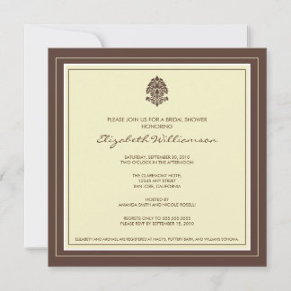 Simple Frame Bridal Shower Invitation (ivory)