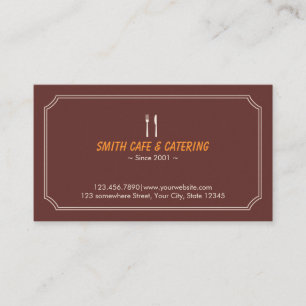 Simple Frame Cafe & Catering Business Card