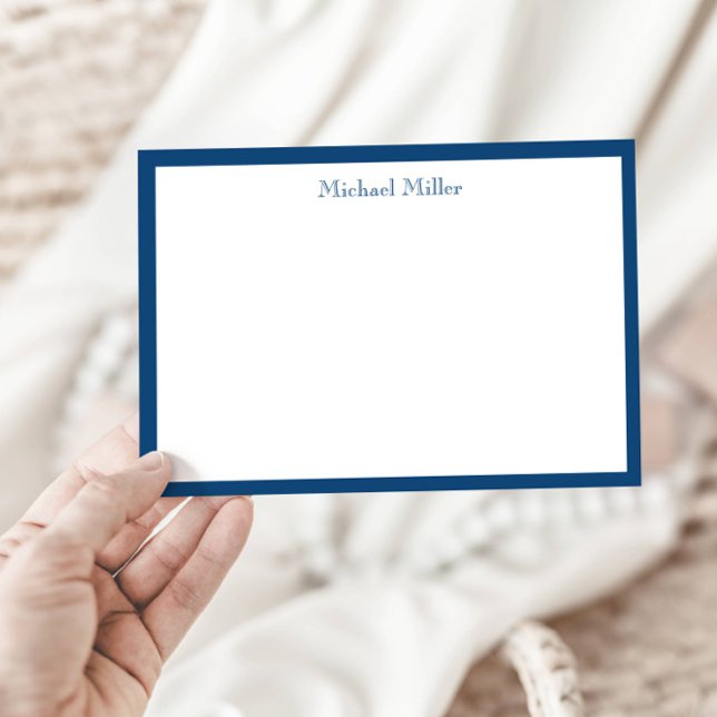 Simple Frame Masculine, Blue Flat Card (Creator Uploaded)