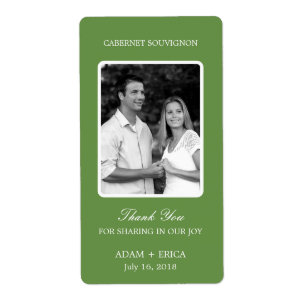Simple Frame Wedding Wine Labels