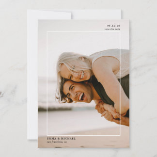 Simple Framed Photo Save The Date