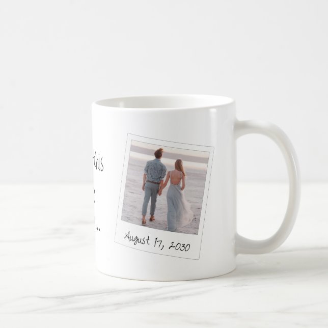 Simple Framed Photos and Handwriting Text Coffee Mug (Right)