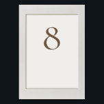 Simple framed table number<br><div class="desc">Elegant table number card featuring a simulated 3D frame design in soft off-white. This minimalistic yet refined design adds a luxurious touch to your wedding tables,  creating a cohesive and sophisticated look that complements any modern wedding theme.</div>