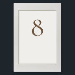 Simple framed table number<br><div class="desc">Elegant table number card featuring a simulated 3D frame design in soft off-white. This minimalistic yet refined design adds a luxurious touch to your wedding tables,  creating a cohesive and sophisticated look that complements any modern wedding theme.</div>