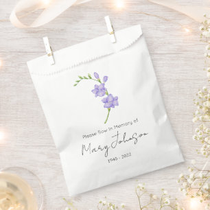 Simple Freesia Seed packet Funeral Favour Bags