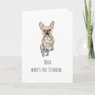 Simple Frenchie, Fawn French Bulldog Mother’s day Card