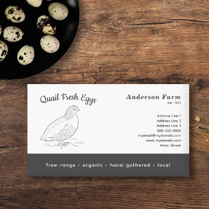 Simple Fresh Farm Quail Eggs Business Card