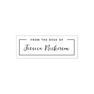 Simple From The Desk Of Handwritten Script Self-inking Stamp