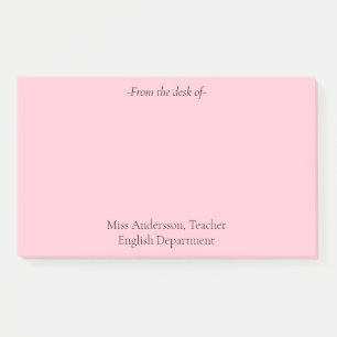 Simple From the Desk of Teacher's   Post-it Notes