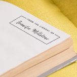 Simple From The Library Of Handwritten Script Name Self-inking Stamp<br><div class="desc">Simple from the library of with your name.</div>