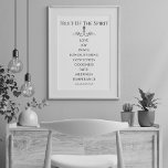 Simple Fruit of the Spirit Galatians 5 Poster<br><div class="desc">Beautiful KJV Bible Verse Poster
Galatians 5:22-23
King James Version
22 But the fruit of the Spirit is love,  joy,  peace,  longsuffering,  gentleness,  goodness,  faith, 

23 Meekness,  temperance: against such there is no law.

Modern black and white simple typography with decorative cross.</div>