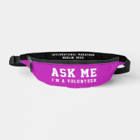 Simple Fuchsia Pink Ask Me Volunteer Help Bold