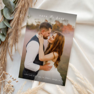 Simple Full Bleed Wedding Photo Save The Date
