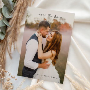 Simple Full Bleed Wedding Photo Save The Date