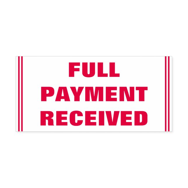 Simple "FULL PAYMENT RECEIVED" Rubber Stamp (Design)