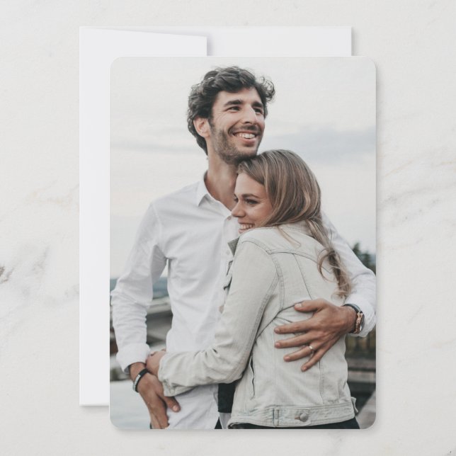 Simple Full Photo Save the Date Invite Template (Back)