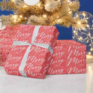 Simple Fun Hand Drawn Merry Christmas Holiday Wrapping Paper
