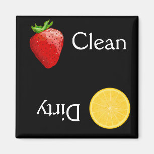 Simple Fun Strawberry Fruit Clean Dirty Dishwasher Magnet