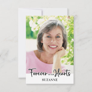 Simple Funeral Custom Photo Memorial Sympathy Thank You Card