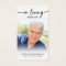 Simple Funeral In Memory Photo Prayer Card