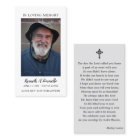Simple Funeral Memorial Prayer Photo Card