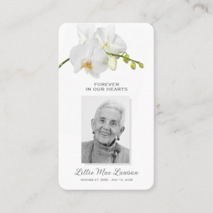 Simple Funeral Memorial Prayer Photo Card