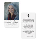 Simple Funeral Memorial Prayer Photo Card
