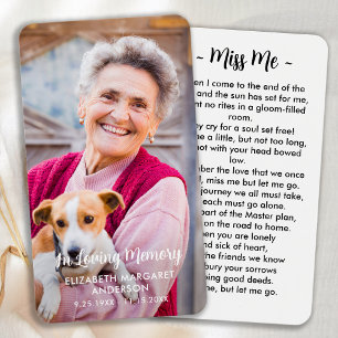 Simple Funeral Modern Photo Memorial Prayer Card