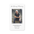 Simple Funeral Photo Sympathy Memorial Prayer Card