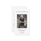 Simple Funeral Photo Sympathy Memorial Prayer Card