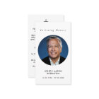 Simple Funeral Photo Sympathy Memorial Prayer Card