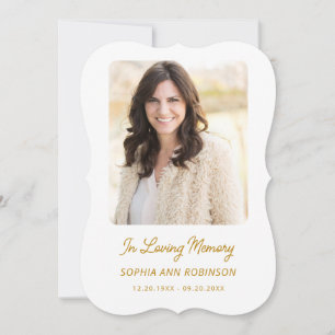Simple Funeral Sympathy Memorial Remembrance Cards