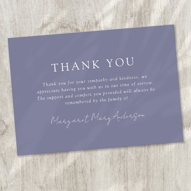 Simple Funeral Sympathy Thank You Card (Creator Uploaded)