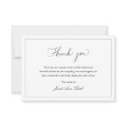 Simple Funeral Thank You Note Card