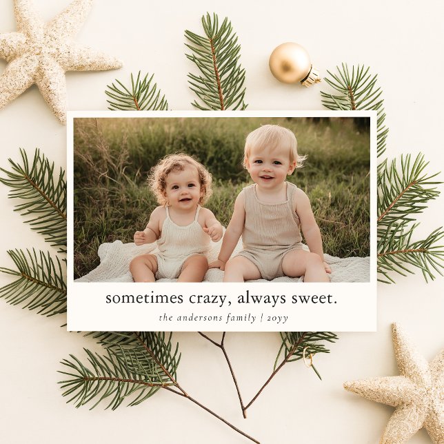 Simple Funny Family Christmas Holiday Photo Card (Creator Uploaded)