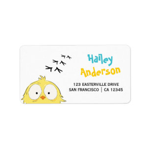 Simple Funny Fun Crazy Chicken Label